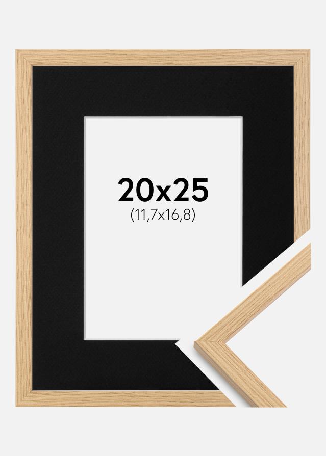 Cadre Galant Chêne 20x25 cm - Passe-partout Noir 5x7 pouces
