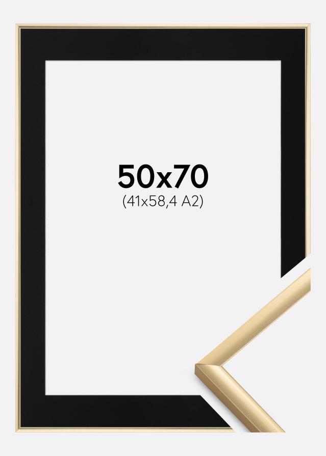Cadre New Lifestyle Or 50x70 cm - Passe-partout Noir 42x59,4 cm