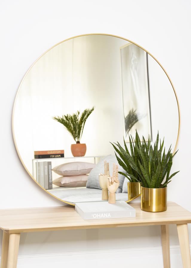 KAILA Miroir rond Edge Gold diamètre 110 cm