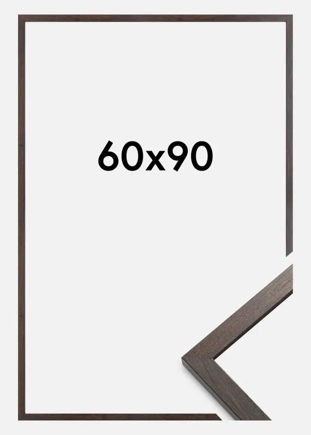 Cadre Trendy Verre Acrylique Noyer 60x90 cm