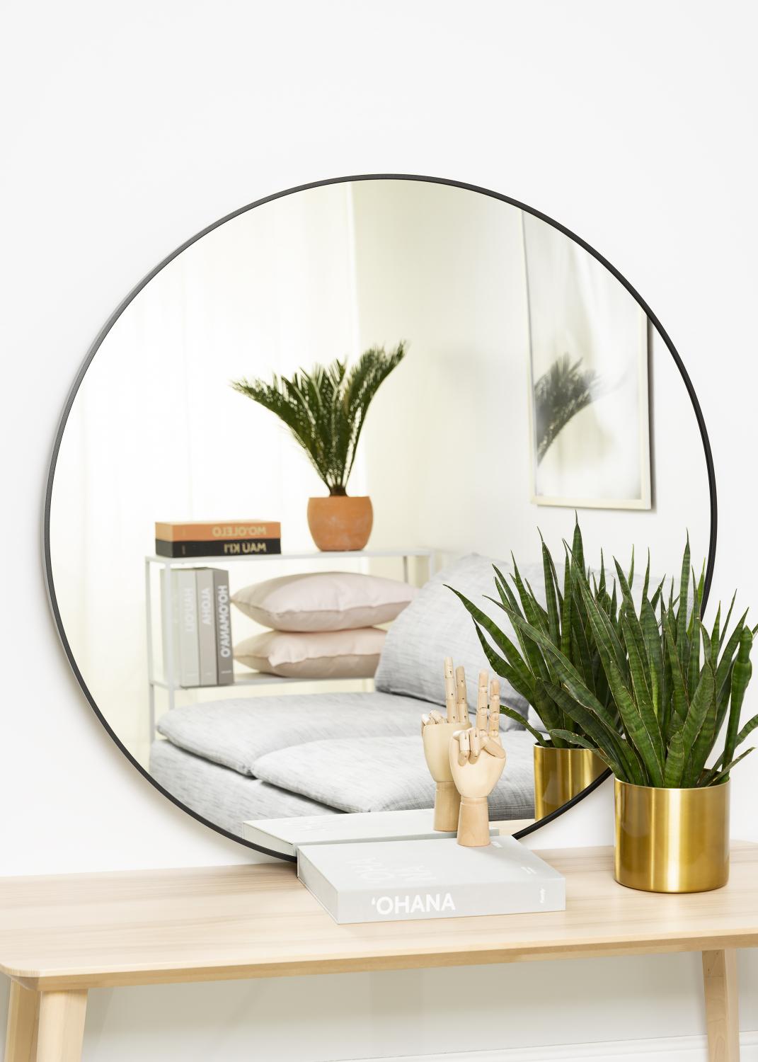 Product Image for KAILA Miroir rond Edge Black diamètre 100 cm