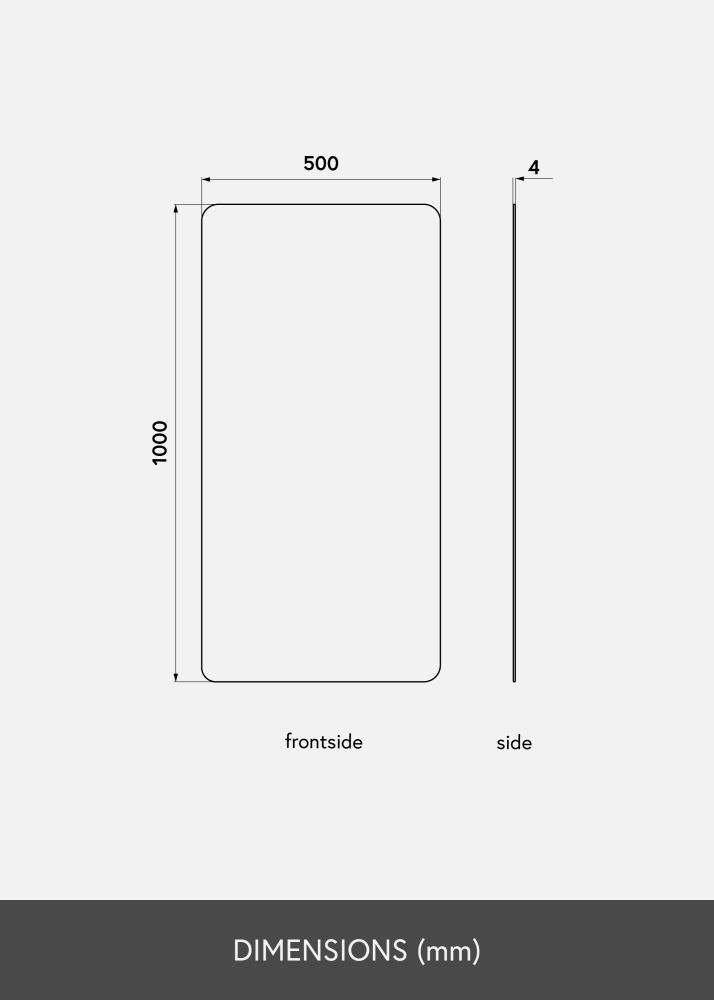 KAILA Miroir Rectangle 50x100 cm