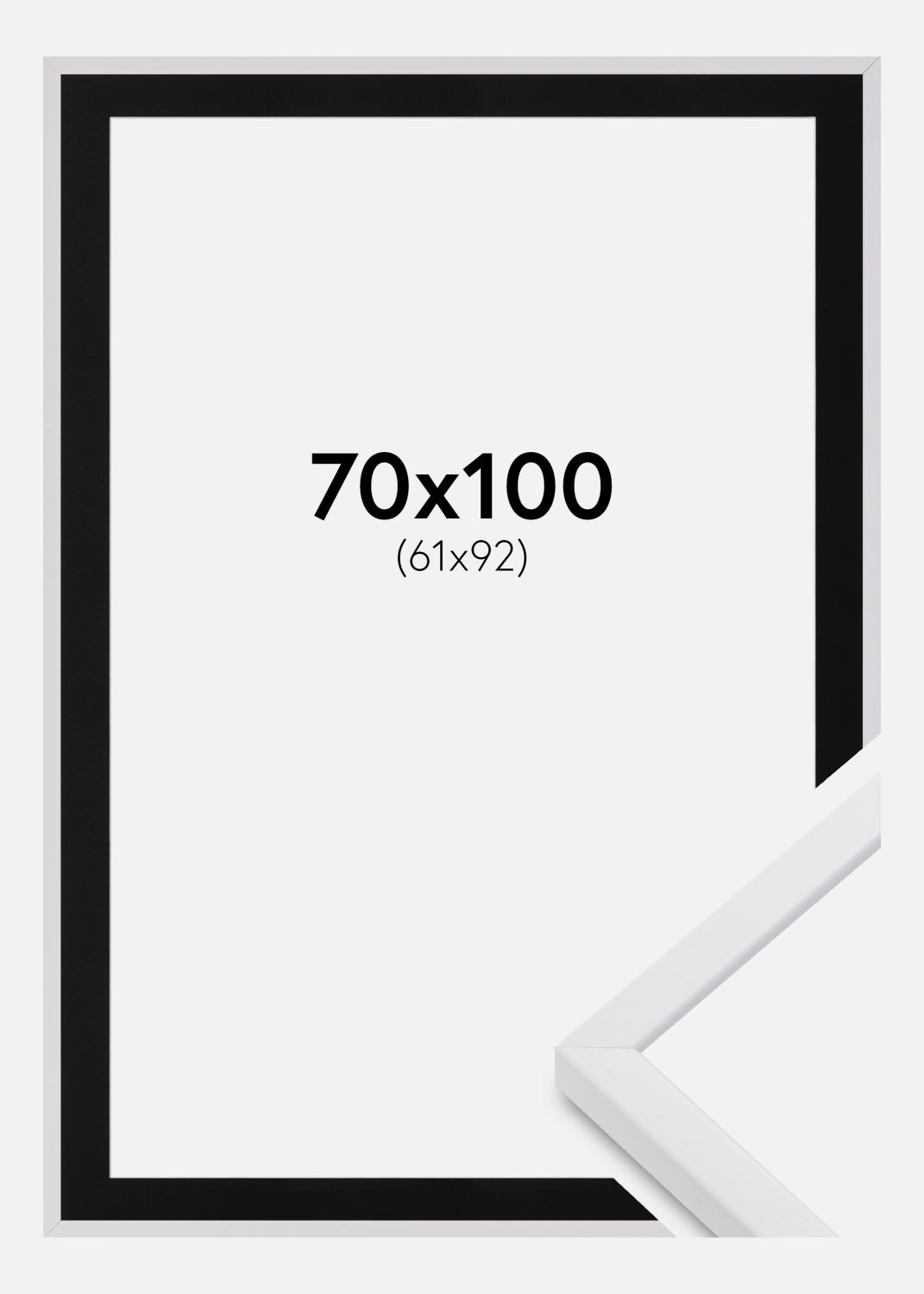 Product Image for Cadre E-Line Wide Blanc 70x100 cm - Passe-partout Noir 62x93 cm