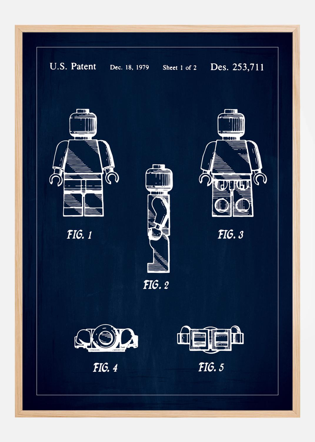 Product Image for Dessin de brevet - Lego I - Bleu Poster (21x29,7 cm (A4))