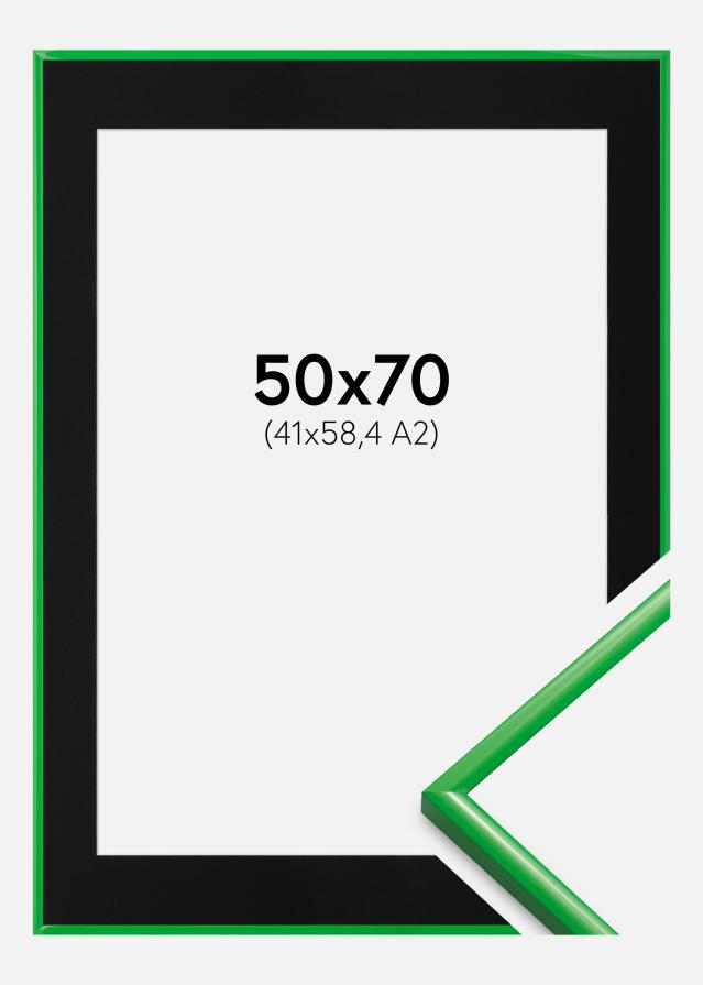 Cadre New Lifestyle Grass Green 50x70 cm - Passe-partout Noir 42x59,4 cm
