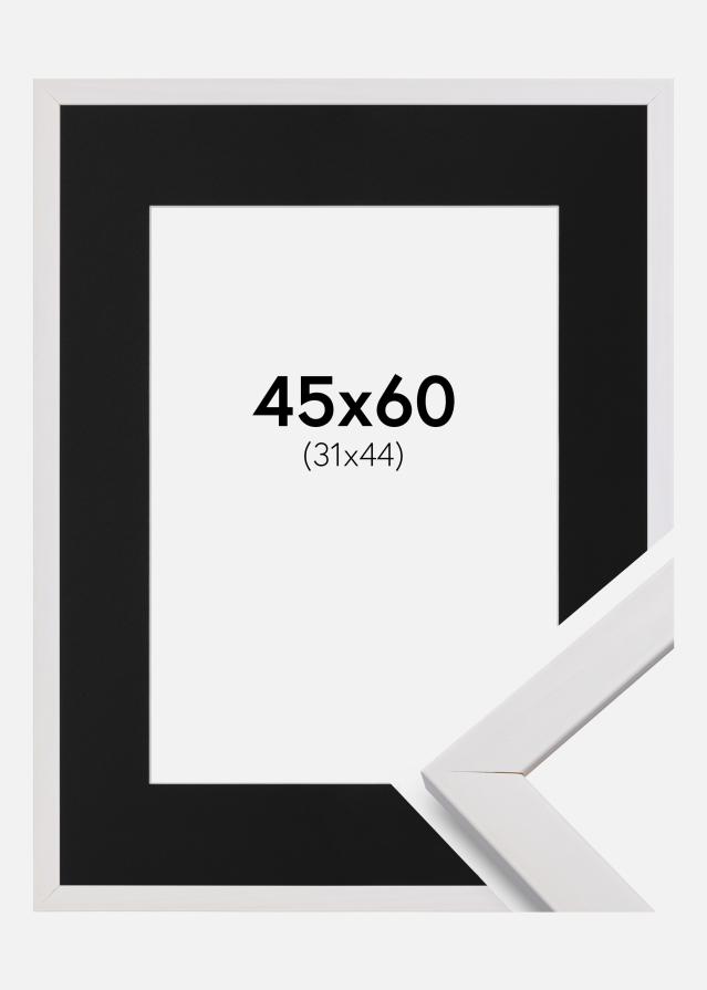 Cadre Stilren Blanc 45x60 cm - Passe-partout Noir 32x45 cm