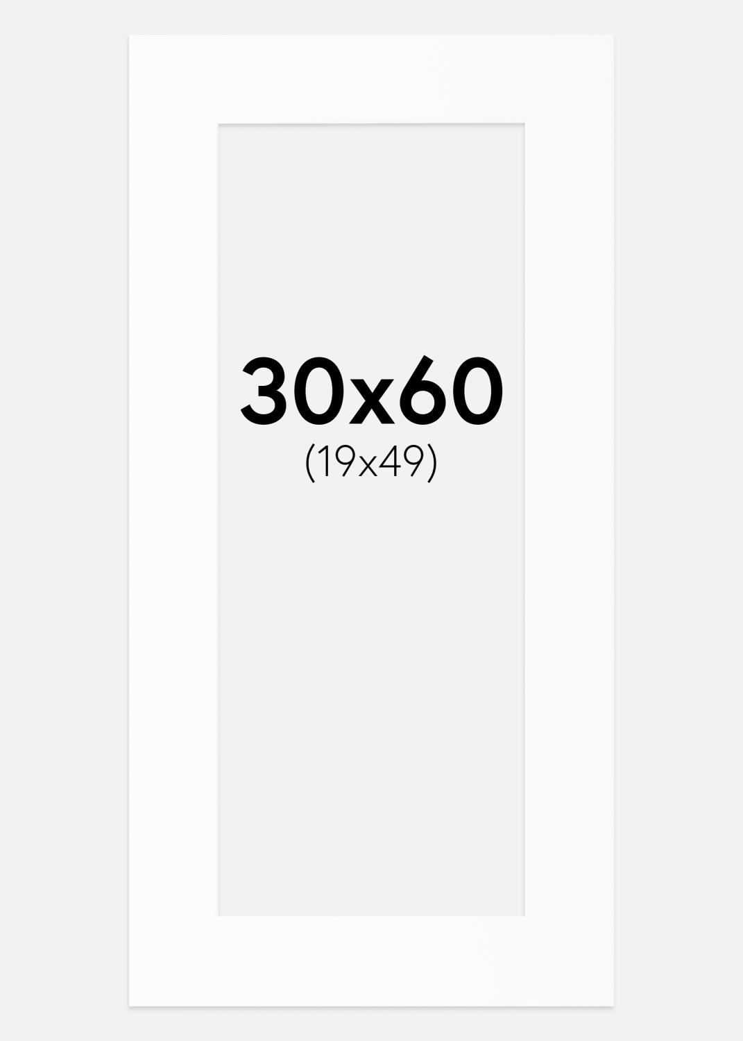 Product Image for Passe-partout Blanc Standard (noyau blanc) 30x60 cm (19x49)