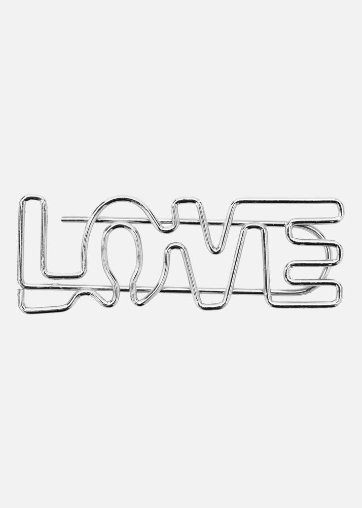 PAC Trombone à papier Métal LOVE Argent