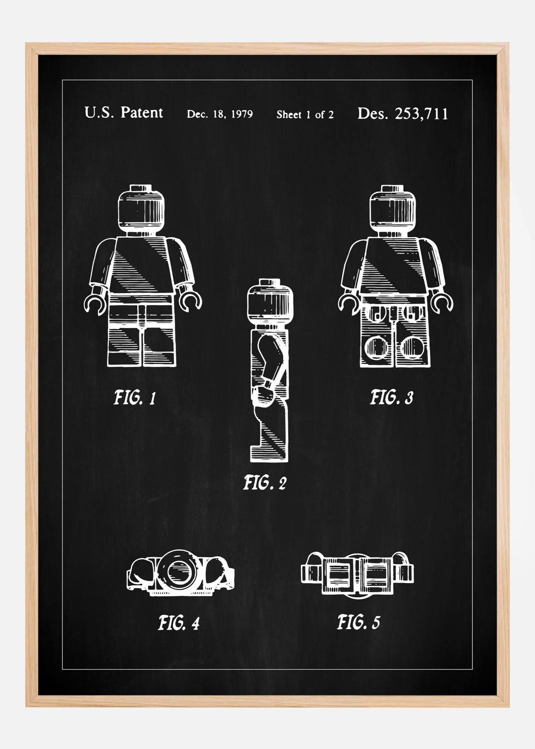 Product Image for Dessin de brevet - Lego I - Noir Poster (21x29,7 cm (A4))