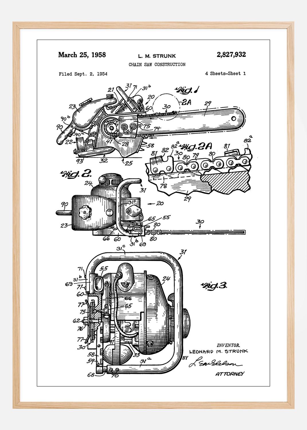 Product Image for Patent Print - Chain Saw - White Poster (21x29,7 cm (A4))