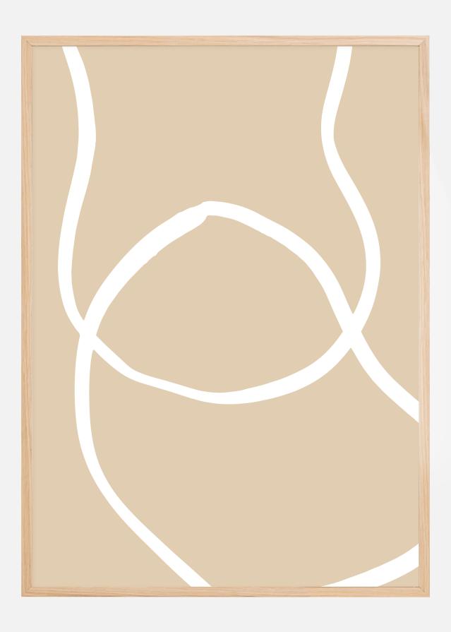 Beige Lines IV Poster