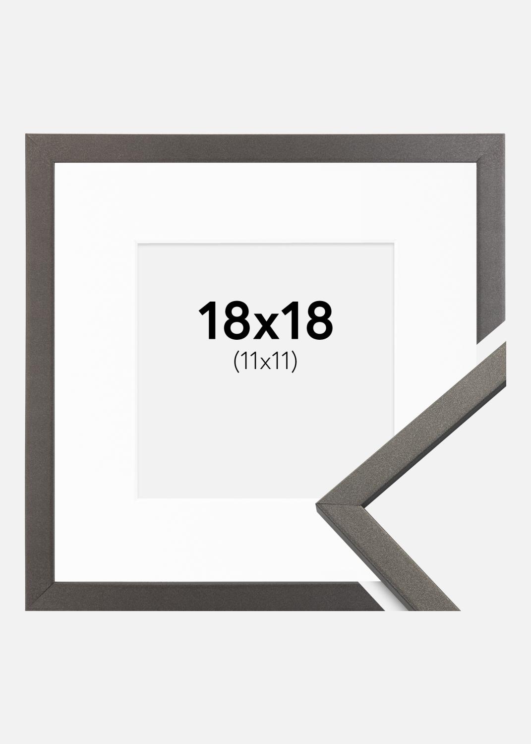Product Image for Cadre Edsbyn Graphite 18x18 cm - Passe-partout Blanc 12x12 cm