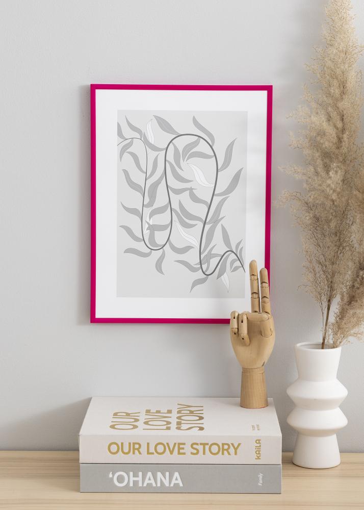 Cadre New Lifestyle Rose sombre 30x40 cm - Passe-partout Blanc 21x30 cm