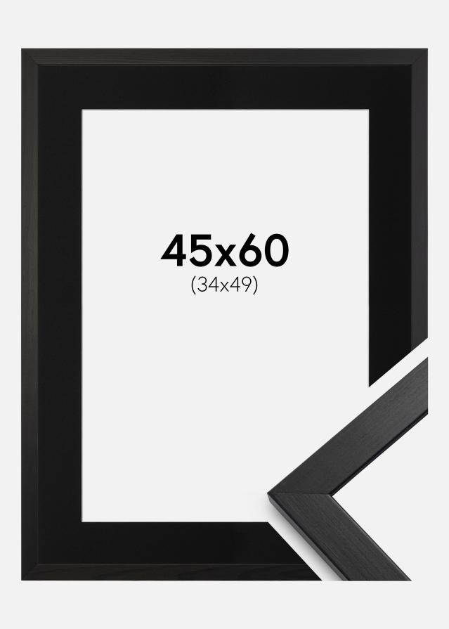 Cadre Stilren Noir 45x60 cm - Passe-partout Noir 35x50 cm