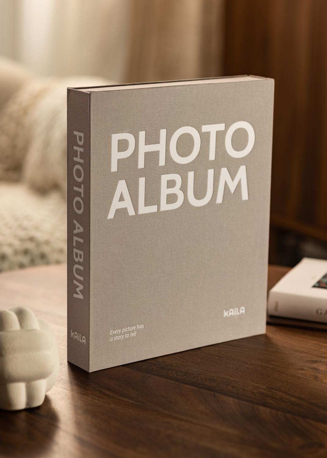 Product Image for KAILA PHOTO ALBUM Grey - Coffee Table Photo Album (60 Pages Noires)