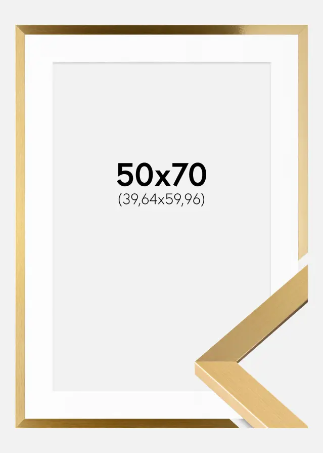 Cadre Selection Or 50x70 cm - Passe-partout Blanc 16x24 pouces