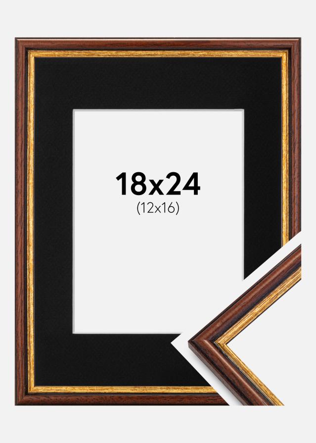 Cadre Horndal Marron 18x24 cm - Passe-partout Noir 13x17 cm