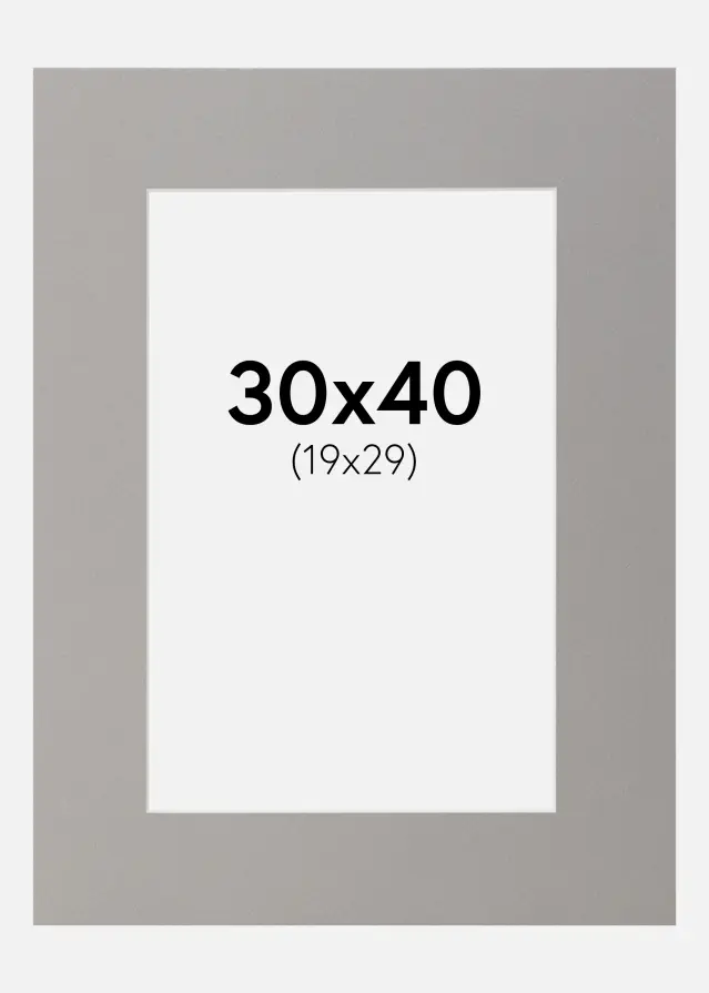 Passe-partout Gris 30x40 cm (19x29)
