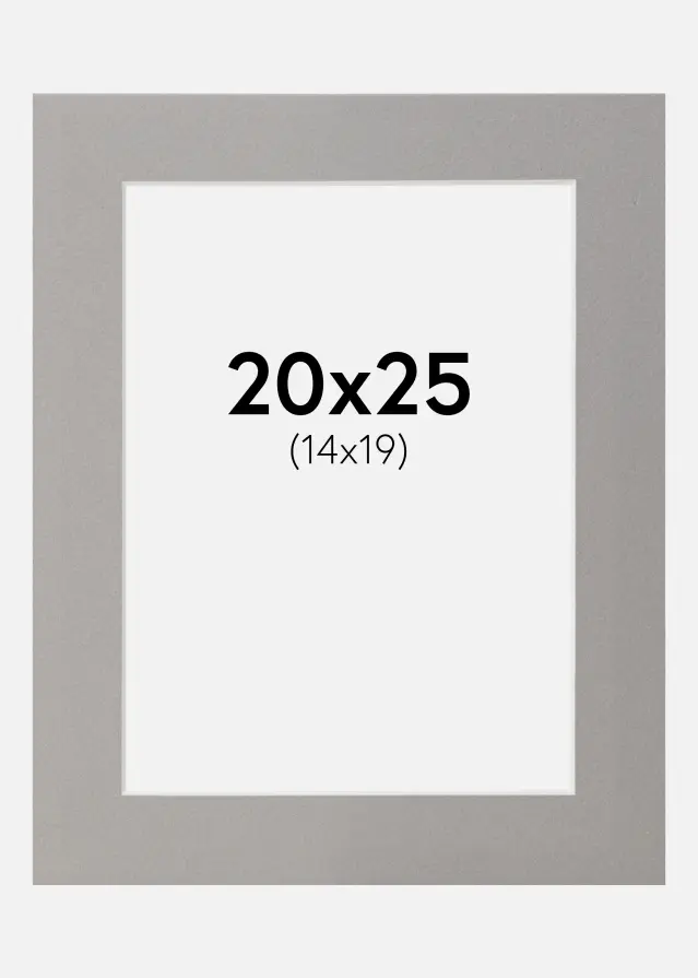 Passe-partout Gris 20x25 cm (14x19)