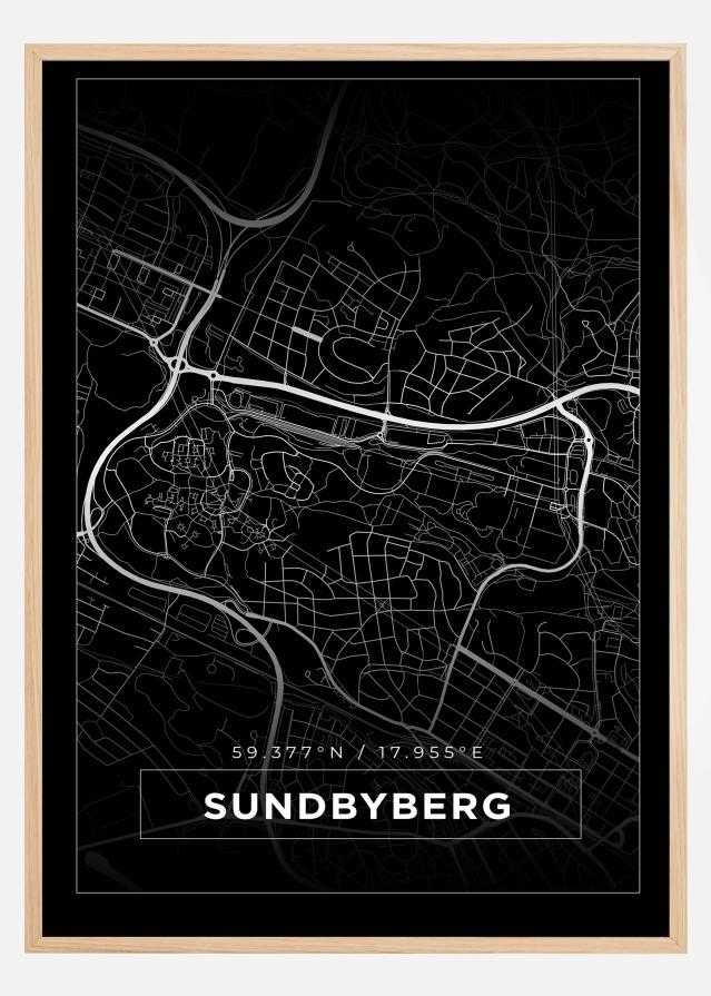 Map - Sundbyberg - Black