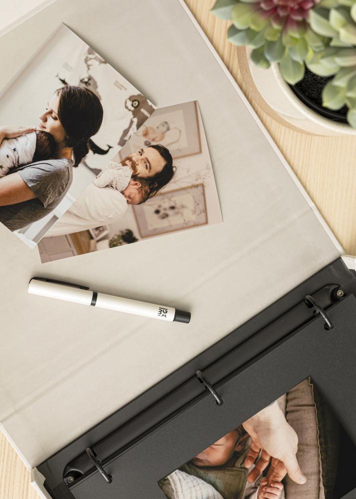 KAILA THROWBACK Warm Grey XL - Coffee Table Photo Album (20 Pages Noires)