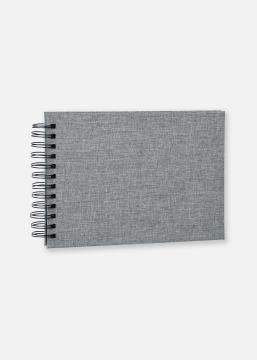 Base Line Canevas Wire-O Gris 23x17 cm (40 pages noires / 20 feuilles)