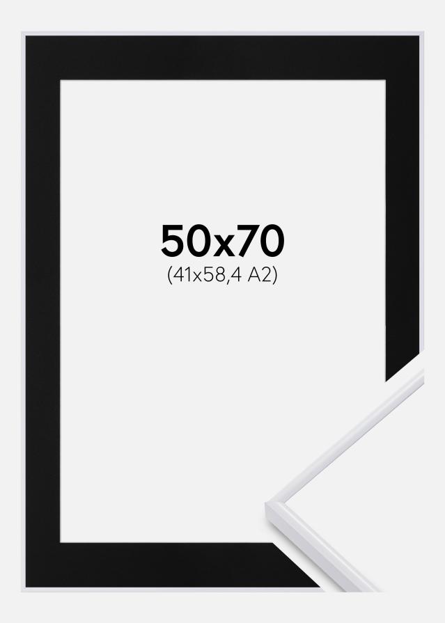 Cadre Visby Noir 50x70 cm - Passe-partout Noir 42x59,4 cm (A2)