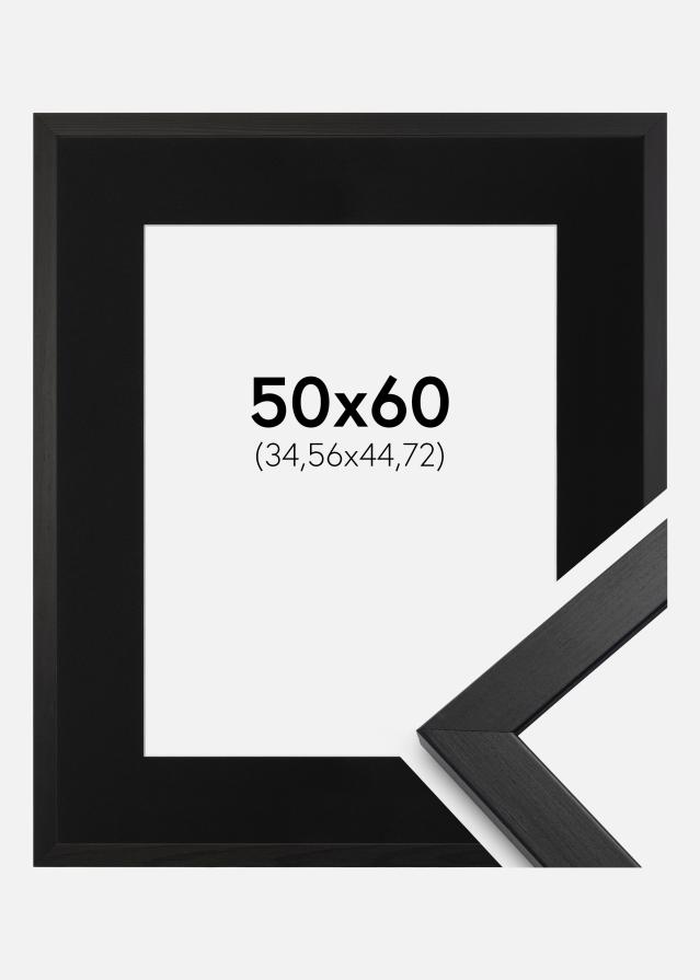 Cadre Stilren Noir 50x60 cm - Passe-partout Noir 14x18 pouces