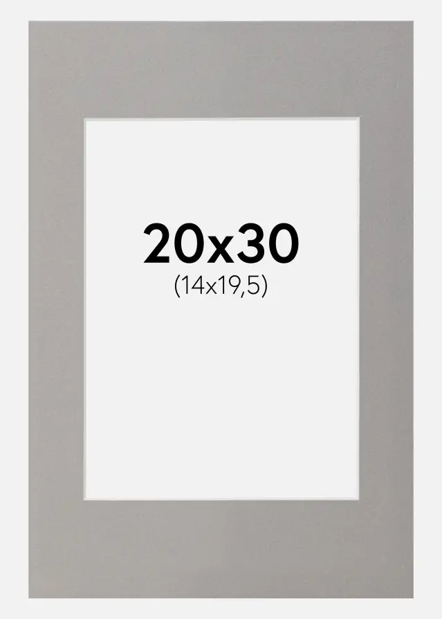 Passe-partout Gris 20x30 cm (14x19,5)