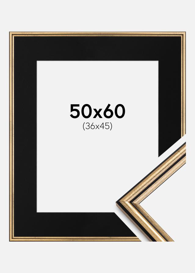 Cadre Horndal Or 50x60 cm - Passe-partout Noir 37x46 cm