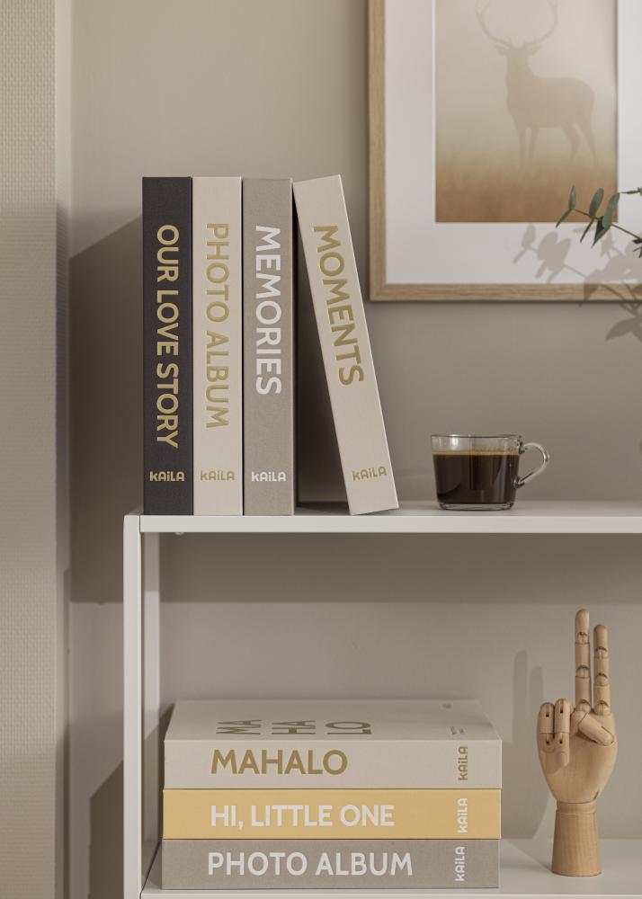 KAILA THROWBACK Warm Grey XL - Coffee Table Photo Album (20 Pages Noires)