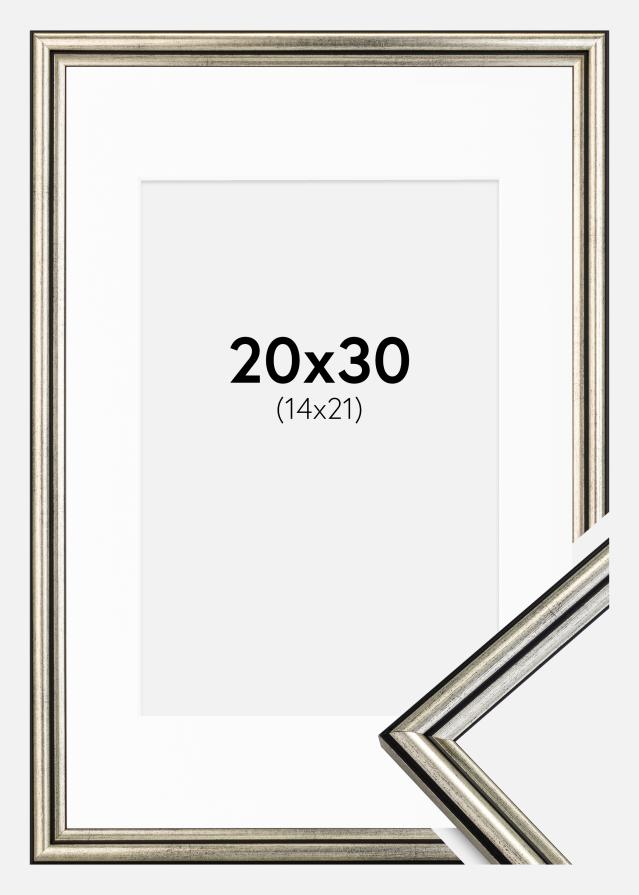 Cadre Horndal Argent 20x30 cm - Passe-partout Blanc 15x22 cm