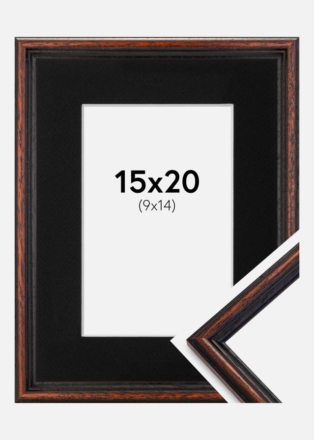 Cadre Horndal Noyer 15x20 cm - Passe-partout Noir 10x15 cm