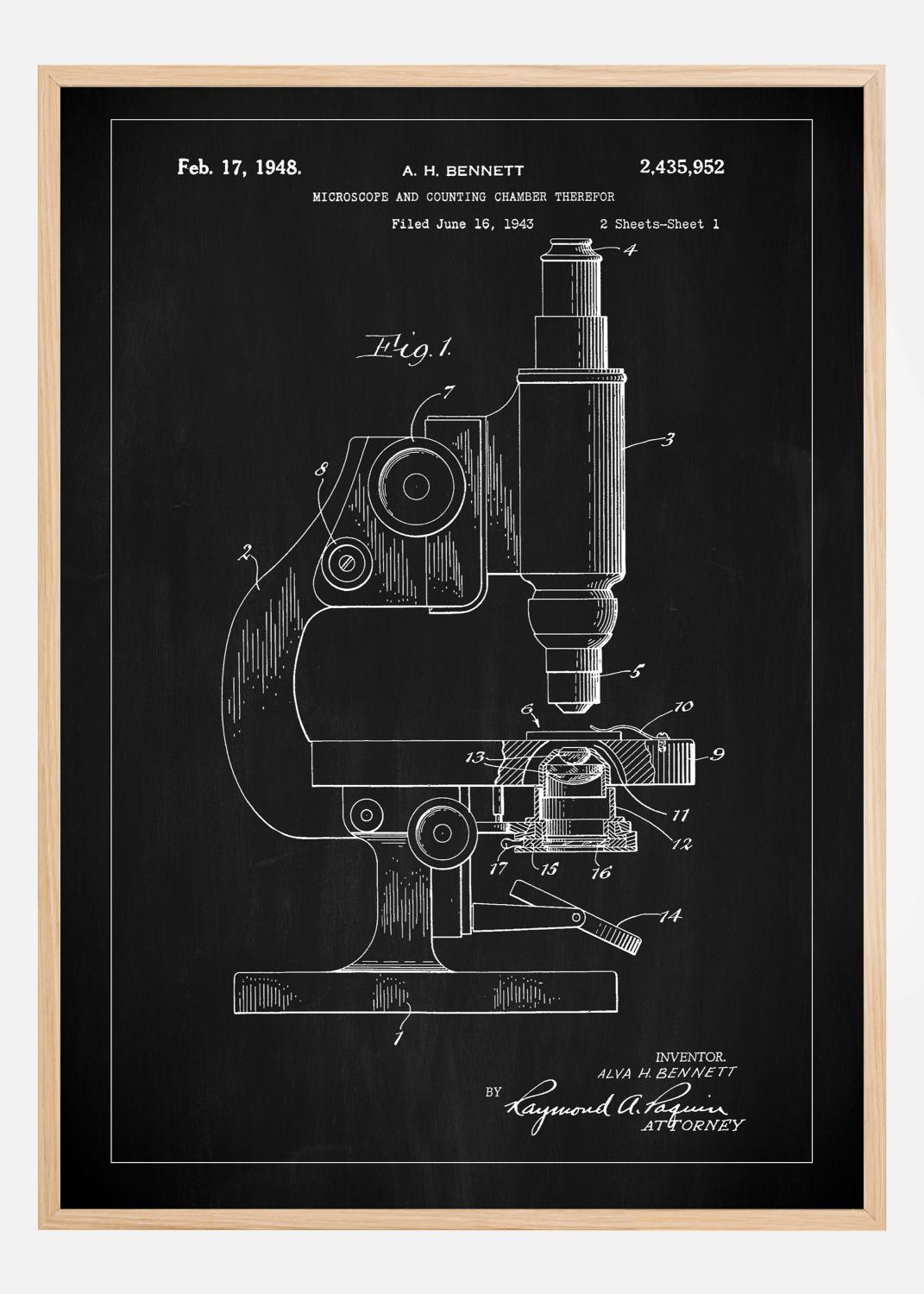 Product Image for Patent Print - Microscope - Black Poster (21x29,7 cm (A4))