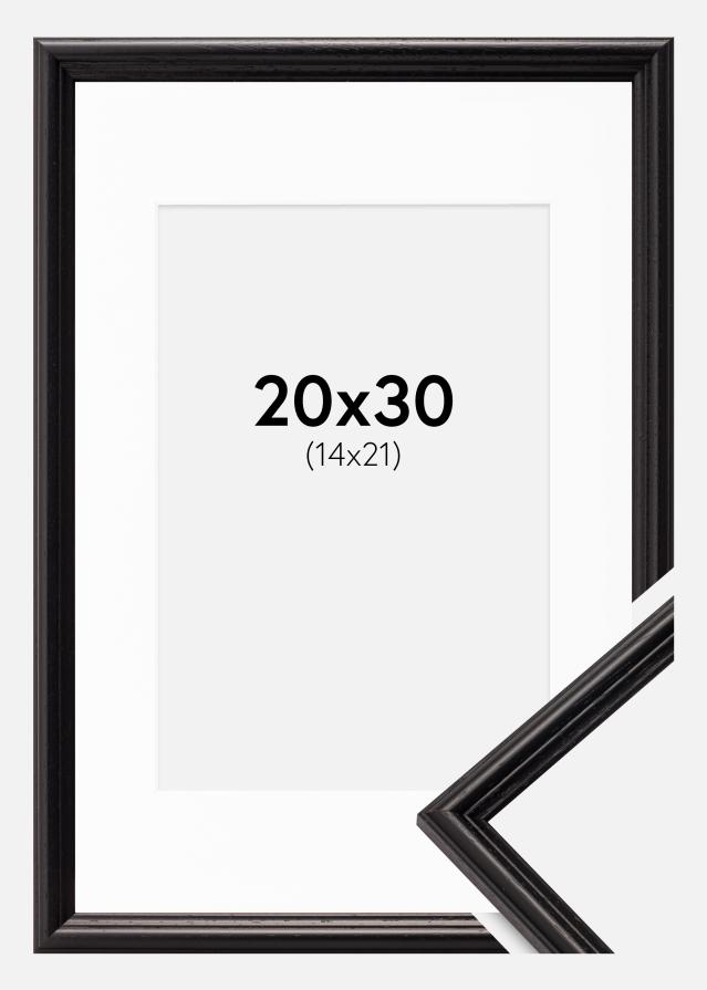Cadre Horndal Noir 20x30 cm - Passe-partout Blanc 15x22 cm