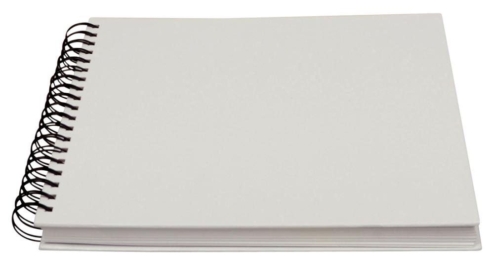 Album photo spirale carré Blanc - 25x25 cm (80 pages noires / 40 feuilles)