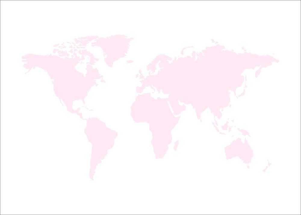 Carte du monde Rose Poster