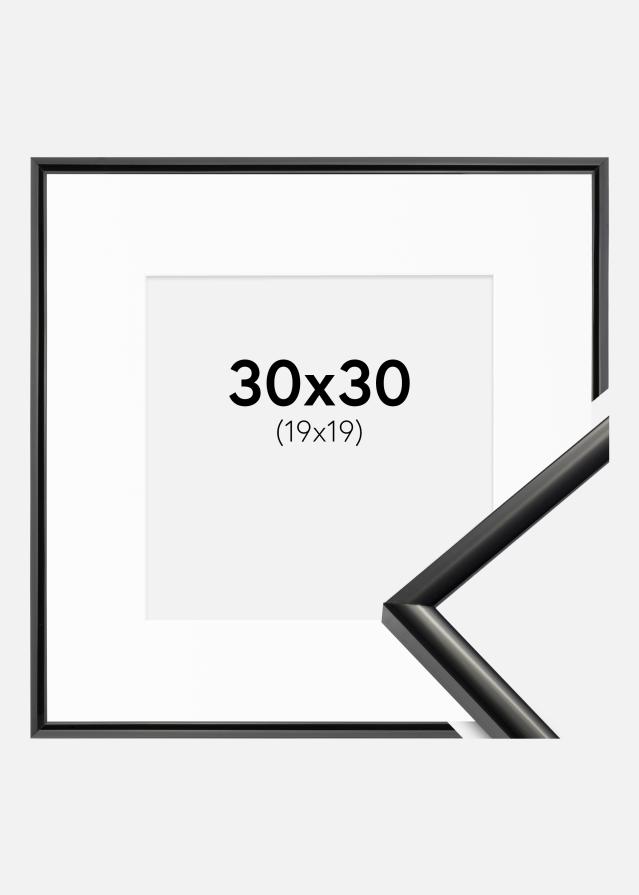 Cadre New Lifestyle Noir 30x30 cm - Passe-partout Blanc 20x20 cm
