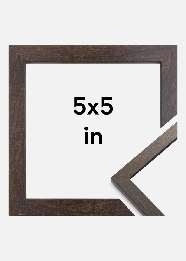 Cadre Trendy Verre Acrylique Noyer 5x5 inches (12,7x12,7 cm)