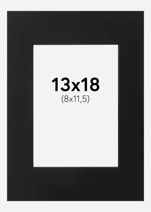 Passe-partout Noir (noyau noir) 13x18 cm (8x11,5)