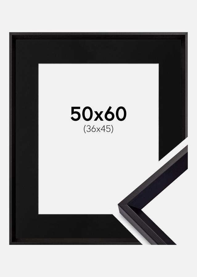 Cadre Globe Noir 50x60 cm - Passe-partout Noir 37x46 cm