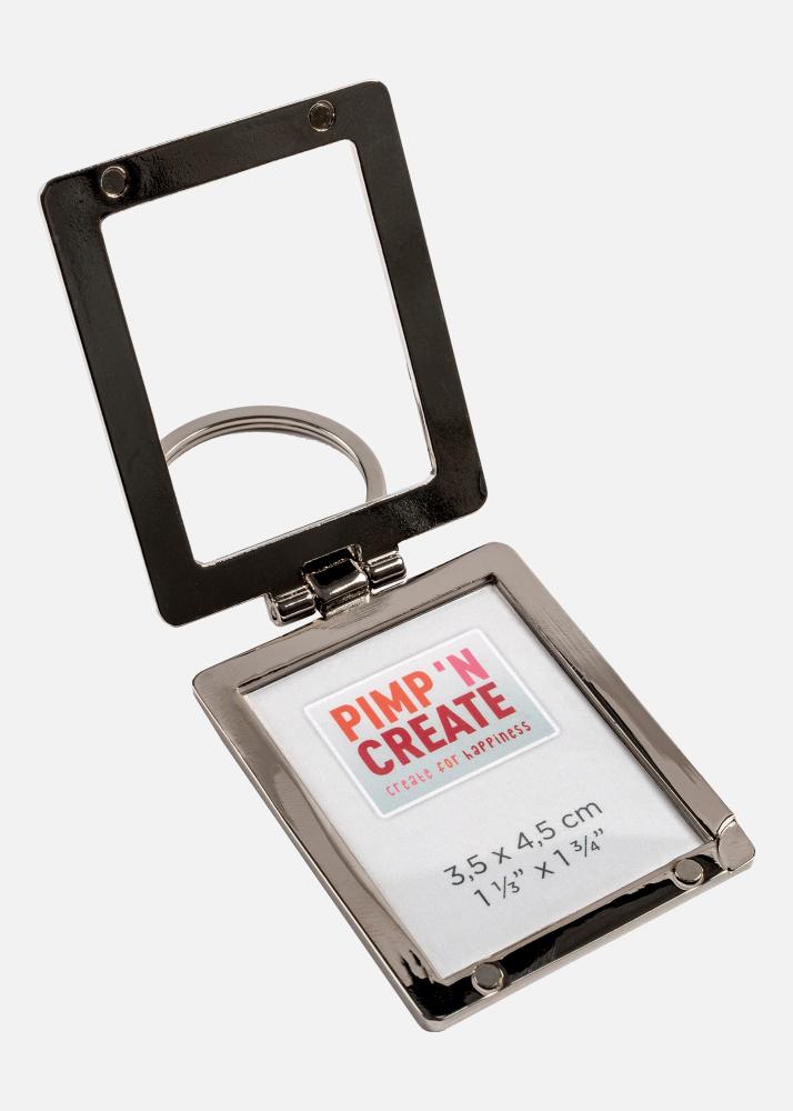 PAC Porte-clefs Argent pour 1 image en 3,5x4,5 cm