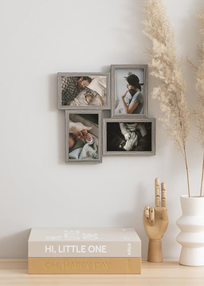 Modern Living Cadre collage Noyer Clair - 4 images