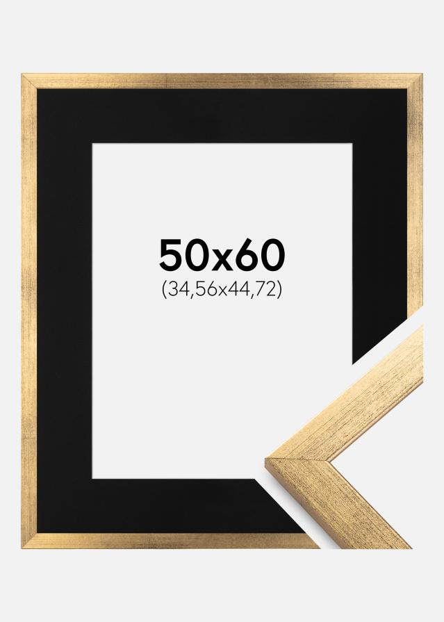 Cadre Stilren Or 50x60 cm - Passe-partout Noir 14x18 pouces