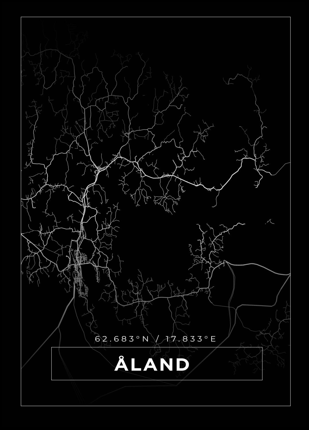 Product Image for Map - Åland - Black (21x29,7 cm (A4))