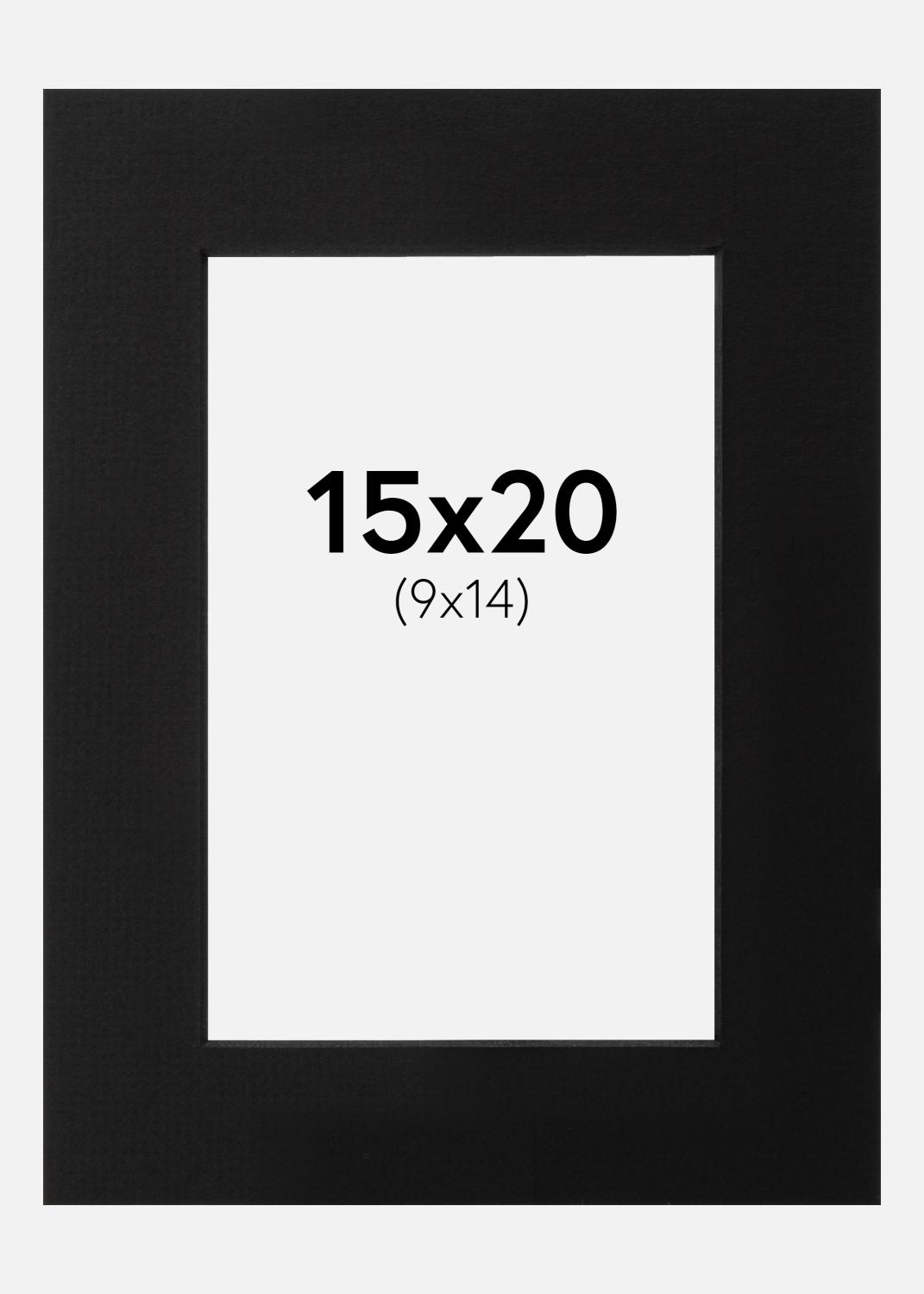 Product Image for Passe-partout Noir (noyau noir) 15x20 cm (9x14)