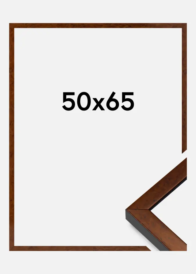 Cadre Ares Verre acrylique Burr Walnut 50x65 cm
