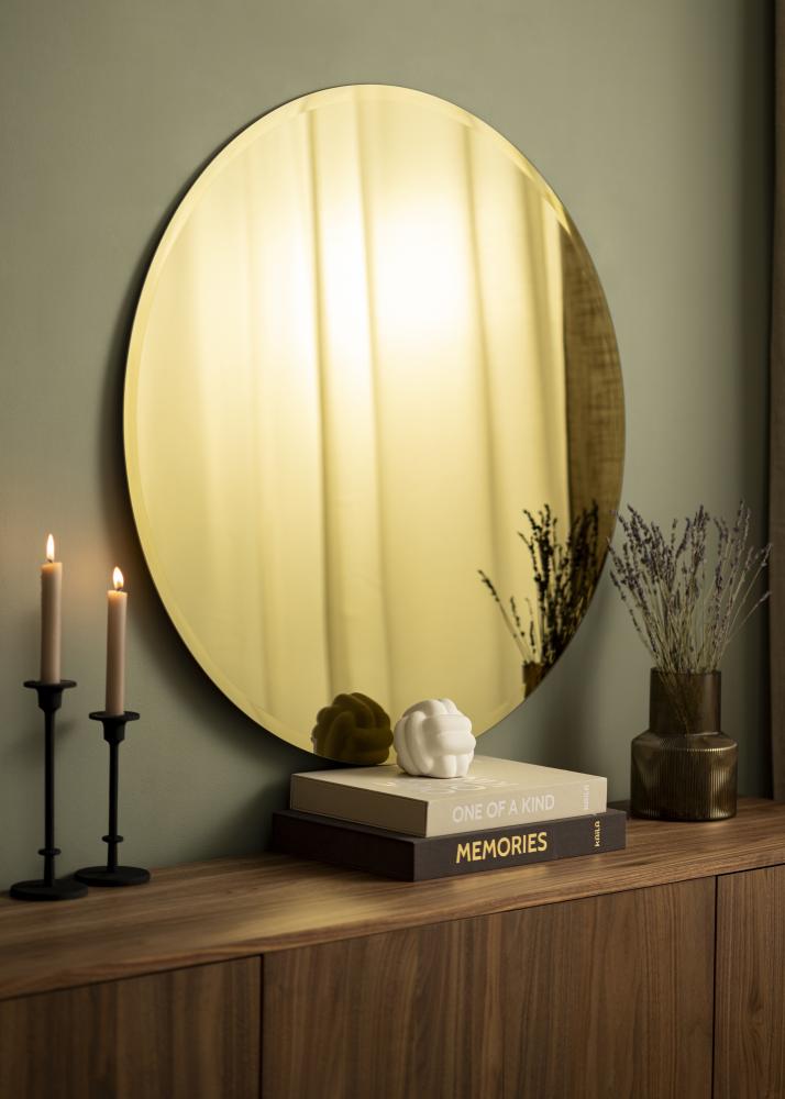 KAILA Miroir rond Gold Deluxe diamètre 90 cm