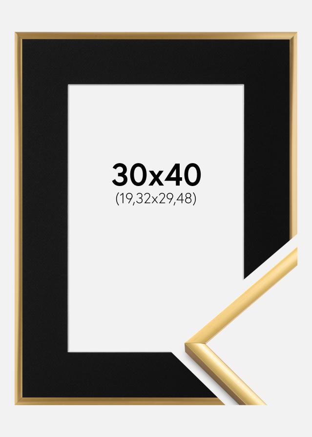 Cadre New Lifestyle Shiny Gold 30x40 cm - Passe-partout Noir 8x12 pouces