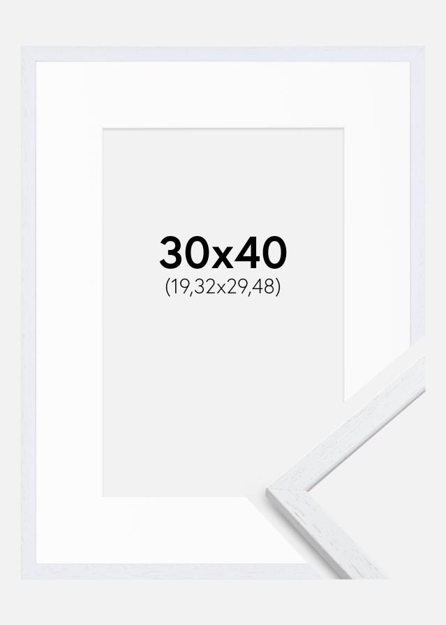 Cadre Edsbyn Warm White 30x40 cm - Passe-partout Blanc 8x12 inches